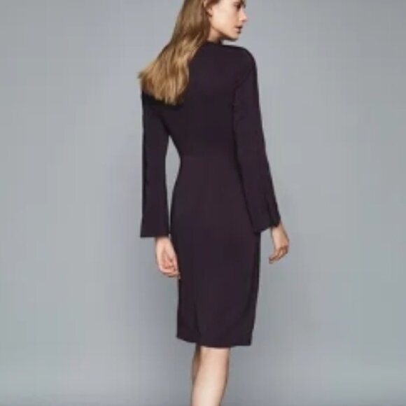 REISS Anouk Fitted Dress – Berry US 6 NWT - Picture 4 of 10